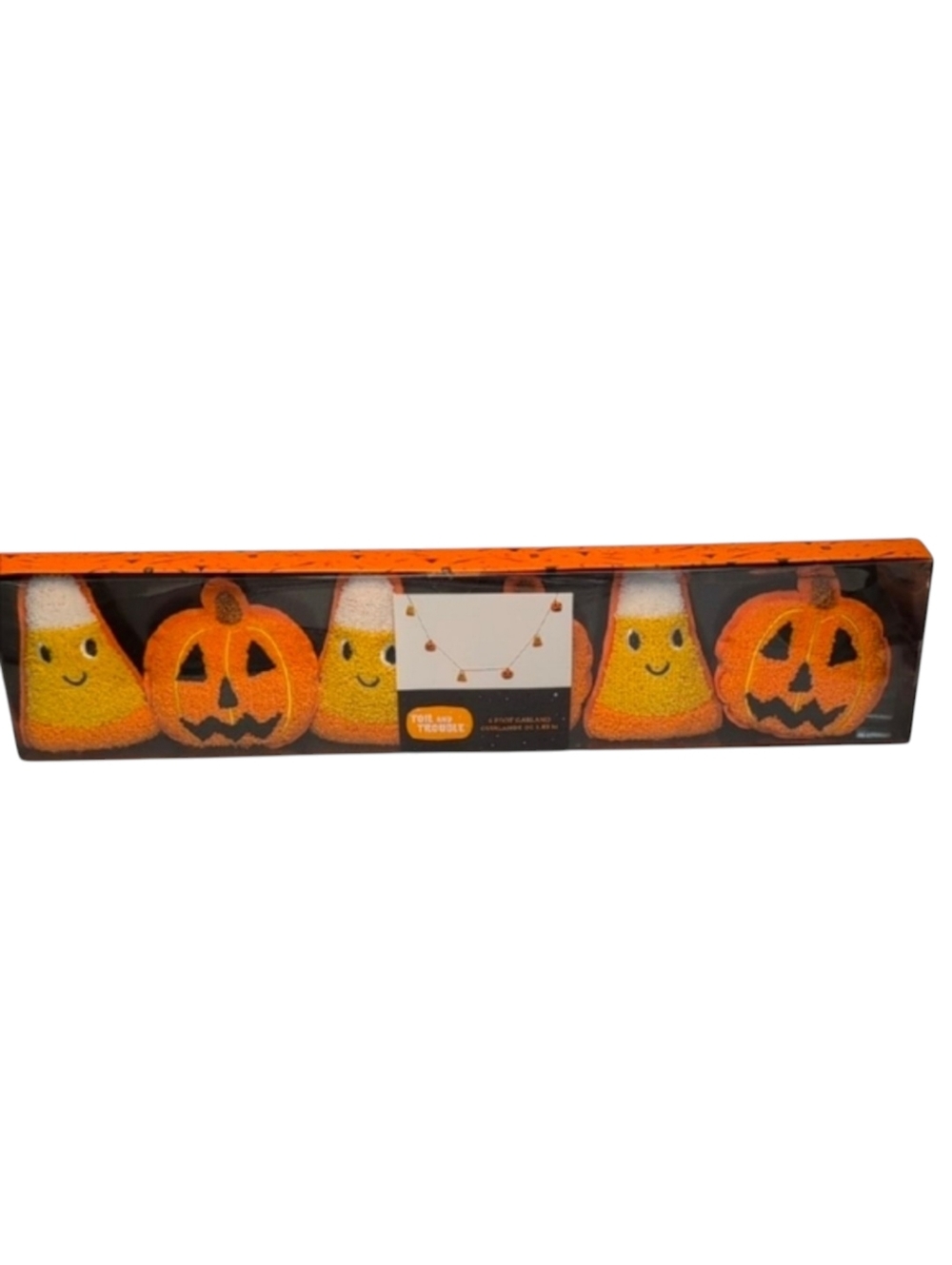 Toil & Trouble Candy Corn & Jack O'Lantern 6 Foot Halloween Garland